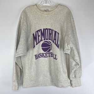 Vintage Santee Hvywt Memorial Old Abes Eau Claire, Wisconsin Gray Sweatshirt XL